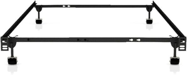 GTU Furniture Adjustable Steel Metal Bed Frame, for Box Spring & Mattress Set, Fits Twin/Full/Queen (Twin/Full/Queen) - Image 4