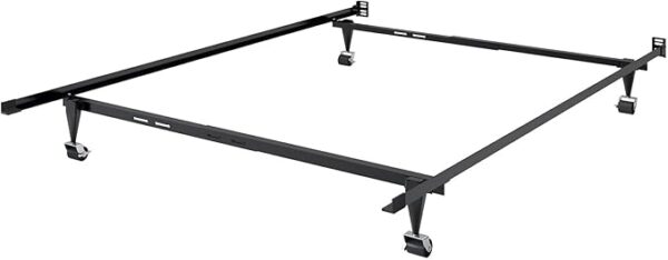 GTU Furniture Adjustable Steel Metal Bed Frame, for Box Spring & Mattress Set, Fits Twin/Full/Queen (Twin/Full/Queen)