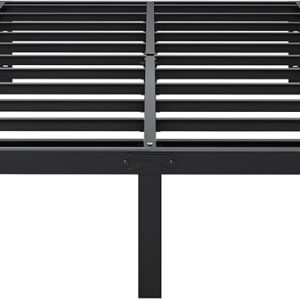 Full Size Bed Frame, 14 Inch Heavy Duty Metal Platform Bed Frame No Box Spring Needed, Storage Space, No Noise, Easy Assembly