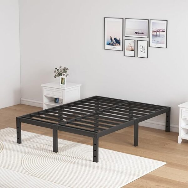 Full Size Bed Frame, 14 Inch Heavy Duty Metal Platform Bed Frame No Box Spring Needed, Storage Space, No Noise, Easy Assembly - Image 5